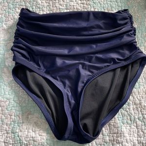 J crew ruched high waisted bottom